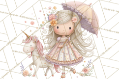 Princess and Unicorn Clip Art PNG Magical Mini World Product Image 4