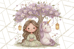 Princess and Unicorn Clip Art PNG Magical Mini World Product Image 2