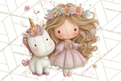 Princess and Unicorn Clip Art PNG Magical Mini World Product Image 4