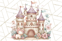 Princess and Unicorn Clip Art PNG Magical Mini World Product Image 5