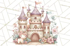 Princess and Unicorn Clip Art PNG Magical Mini World Product Image 5