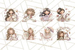 Princess and Unicorn Clip Art PNG Magical Mini World Product Image 8