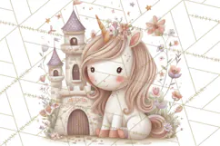 Princess and Unicorn Clip Art PNG Magical Mini World Product Image 4