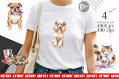 Cutesy Patriotic Dogs Cats Sublimation Product Image 1