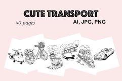 Coloring Page For Kids Cute Transport Product Image 1