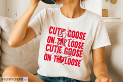 Cute Goose On The Loose SVG PNG EPS Funny Goose T-Shirt Product Image 2