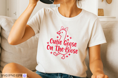 Cute Goose On The Loose SVG PNG Funny Goose T-Shirt Design Product Image 2
