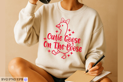 Cute Goose On The Loose SVG PNG Funny Goose T-Shirt Design Product Image 3