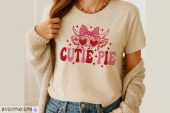 Valentine Cutie Pie SVG PNG T-shirt Design Product Image 4