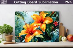 Tropical Flowers Cutting Board | Floral Cutting Board Product Image 1