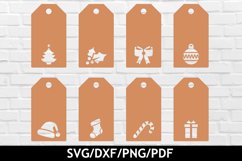 Cutout gift tag svg bundle - Christmas cut file Product Image 1