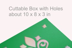 Cuttable Fleur de Lis Rectangular Favor Box SVG Template