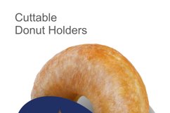 Cuttable Paper Donut Holder with Stars SVG Template