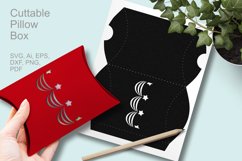 Cuttable Pillow Box with Garland n Stars for Small Gifts SVG