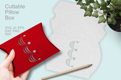 Cuttable Pillow Box with Garland n Stars for Small Gifts SVG