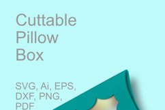 Cuttable Pillow Favor Box with Basic Scalloped Window SVG