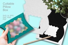 Cuttable Pillow Favor Box with Basic Scalloped Window SVG