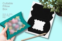 Cuttable Pillow Favor Box with Basic Scalloped Window SVG