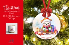 Christmas Round Ornament Sublimation PNG Product Image 1