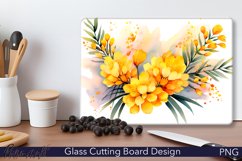 Glass Cutting Board Design | Spring Mimosa flowers Product Image 1