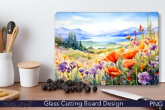 Glass Cutting Board Design | Colorful Meadow Design Product Image 1