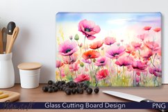Glass Cutting Board Design | Anemone meadow Product Image 1