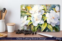Glass Cutting Board Design | Gardenia | Spring Product Image 1