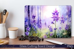 Glass Cutting Board Design | Watercolor Bellflowers Product Image 1