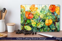 Glass Cutting Board Design | Watercolor Leaves Product Image 1