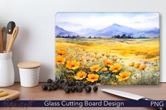 Glass Cutting Board Design | Colorful meadow PNG Product Image 1