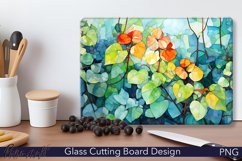 Glass Cutting Board Design | Watercolor Leaves | Forest Product Image 1