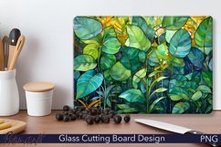 Glass Cutting Board Design | Watercolor Leaves | Tropical Product Image 1