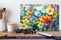 Glass Cutting Board Design | Watercolor Flowers Product Image 1