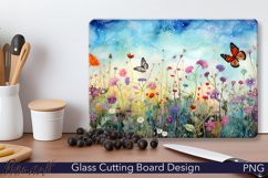 Glass Cutting Board Design | Watercolor Butterflies Product Image 1