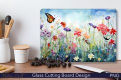 Glass Cutting Board Design | Watercolor Butterflies PNG Product Image 1