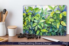 Glass Cutting Board Design | Watercolor Leaves | Woodland Product Image 1