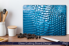 Leather Cutting Board Design | Blue Crocodile Product Image 1