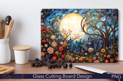 Glass Cutting Board Design | Moon | Celestial Design Product Image 1
