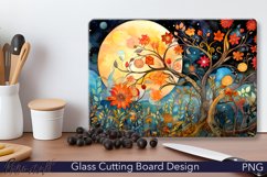 Glass Cutting Board Design | Fool Moon | Celestial Design Product Image 1