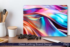 Abstract Cutting Board Design | Colorful Waves Design Product Image 1