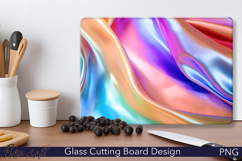 Abstract Cutting Board Design | Rainbow Waves Product Image 1