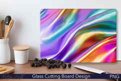 Abstract Cutting Board Design | Rainbow Colors Product Image 1
