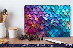 Scales Cutting Board Design | Blue Color Product Image 1