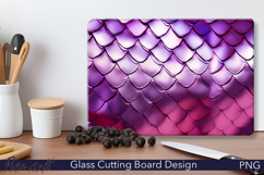 Scales Cutting Board Design | Pink Texture Product Image 1