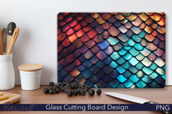 Scales Cutting Board Design | Colorful Texture Product Image 1
