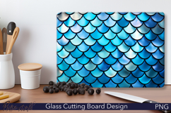 Scales Cutting Board Design | Blue Texture Product Image 1