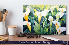 Glass Cutting Board Design | Watercolor Meadow | Calla Lily Product Image 1