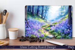 Glass Cutting Board Design | Spring Flowers Meadow Product Image 1