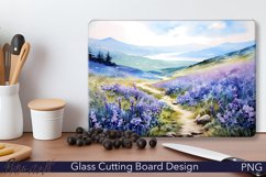 Glass Cutting Board Design | Watercolor Meadow Product Image 1