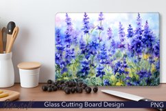 Glass Cutting Board Design | Anise Hyssop Flowers PNG Product Image 1